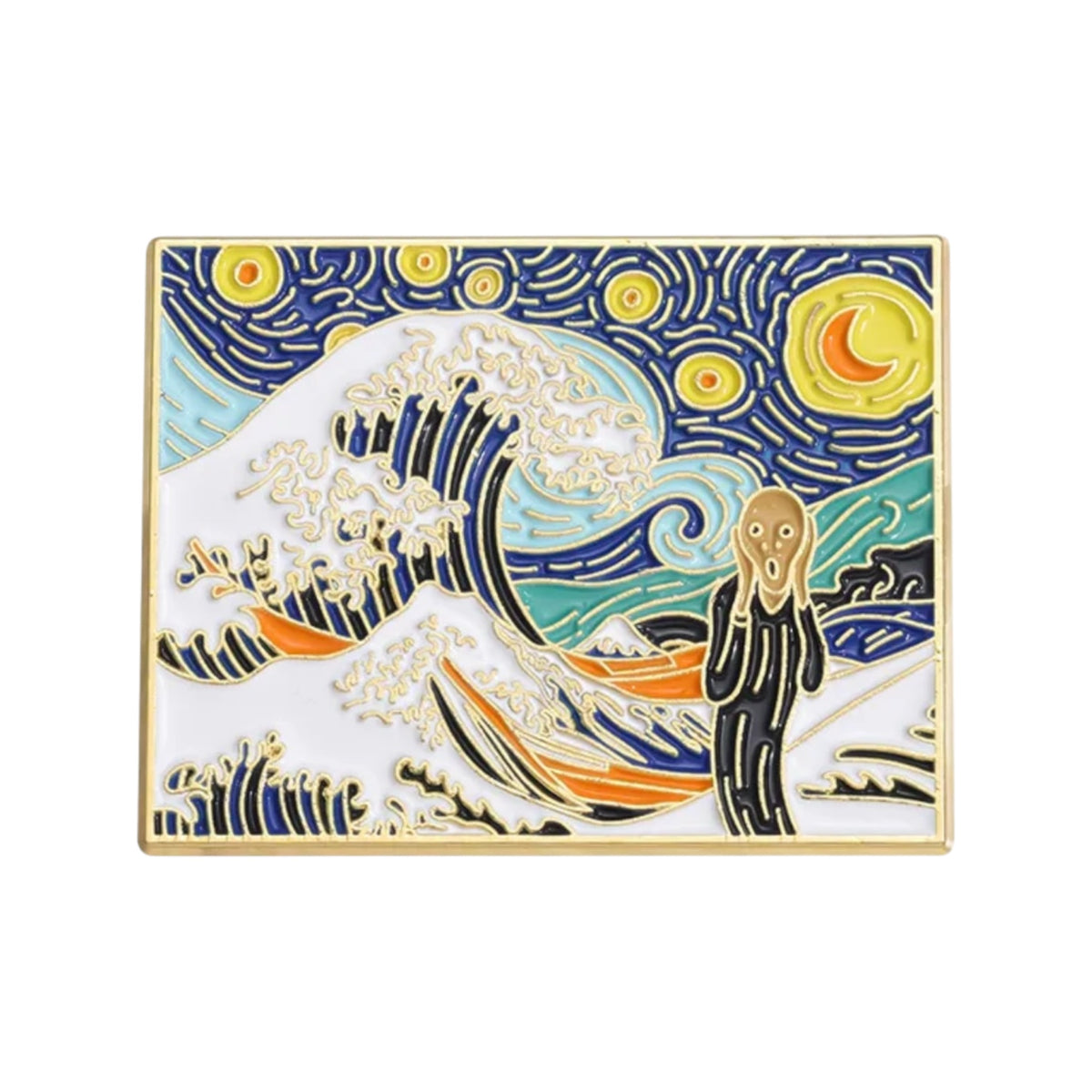 El Grito de la Gran Ola Estrellada Pin