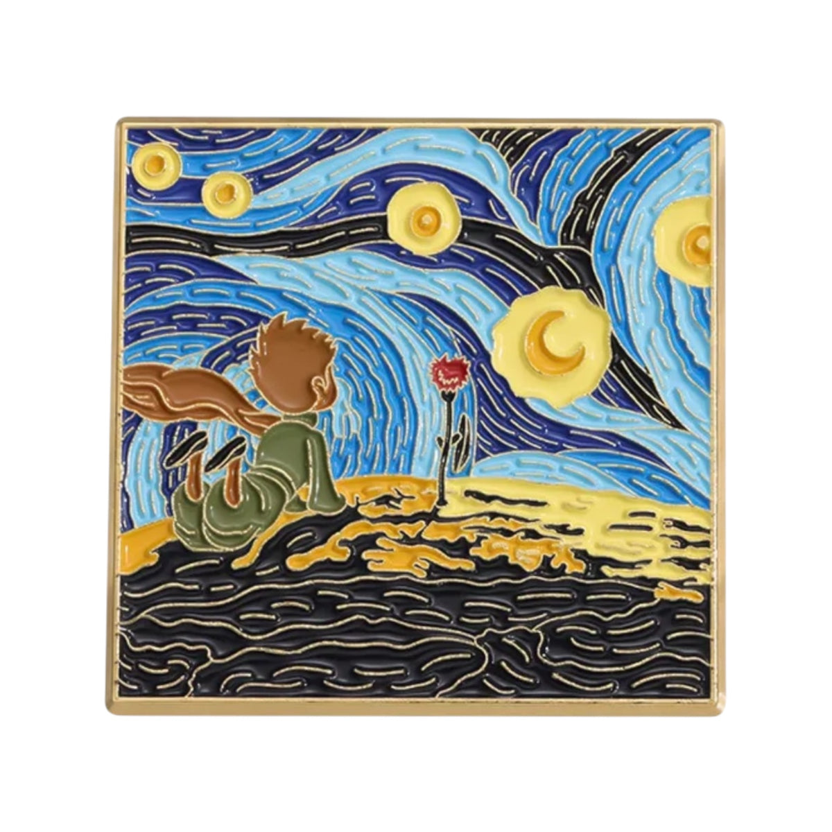 El Principito Bajo La Noche Estrellada Pin